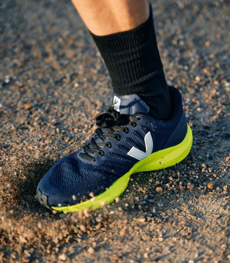 Veja Z6JRPR205marlin lt v-knit negro kaki amarillo fluo