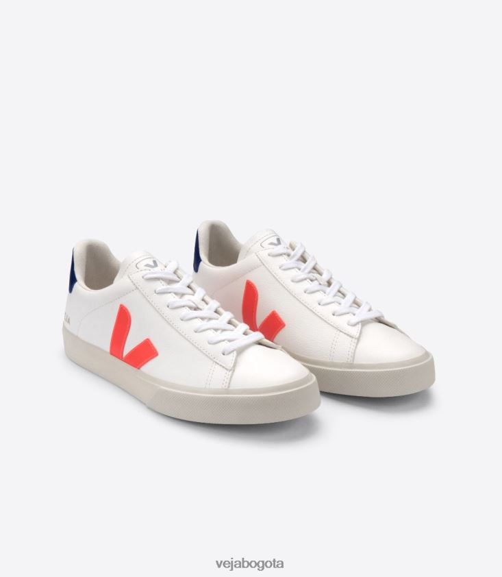 Veja Z6JRPR16campo cuero sin cromo blanco naranja fluo
