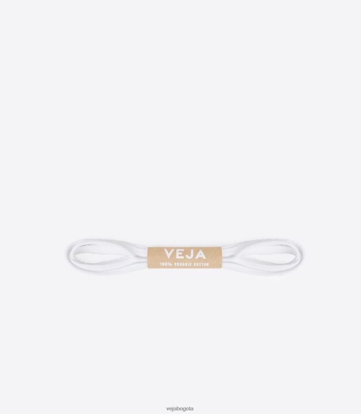 Veja Z6JRPR222cordones algodon organico blanco