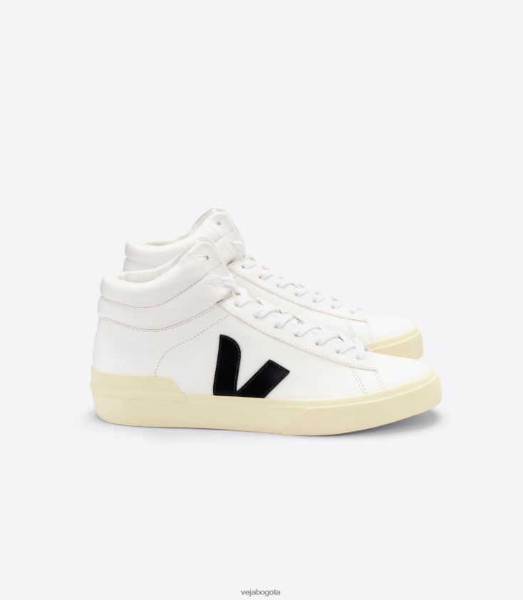 Veja Z6JRPR70minotauro cuero sin cromo blanco negro mantequilla