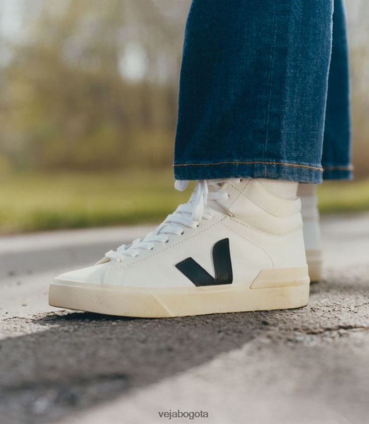 Veja Z6JRPR70minotauro cuero sin cromo blanco negro mantequilla