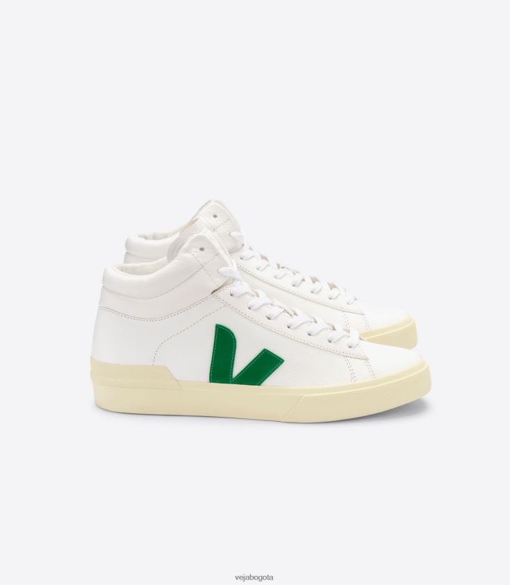 Veja Z6JRPR76minotauro cuero sin cromo blanco esmeralda mantequilla