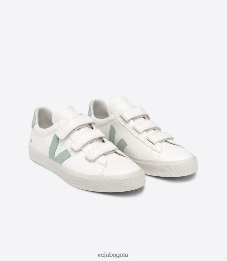 Veja Z6JRPR109Recife cuero sin cromo matcha blanco