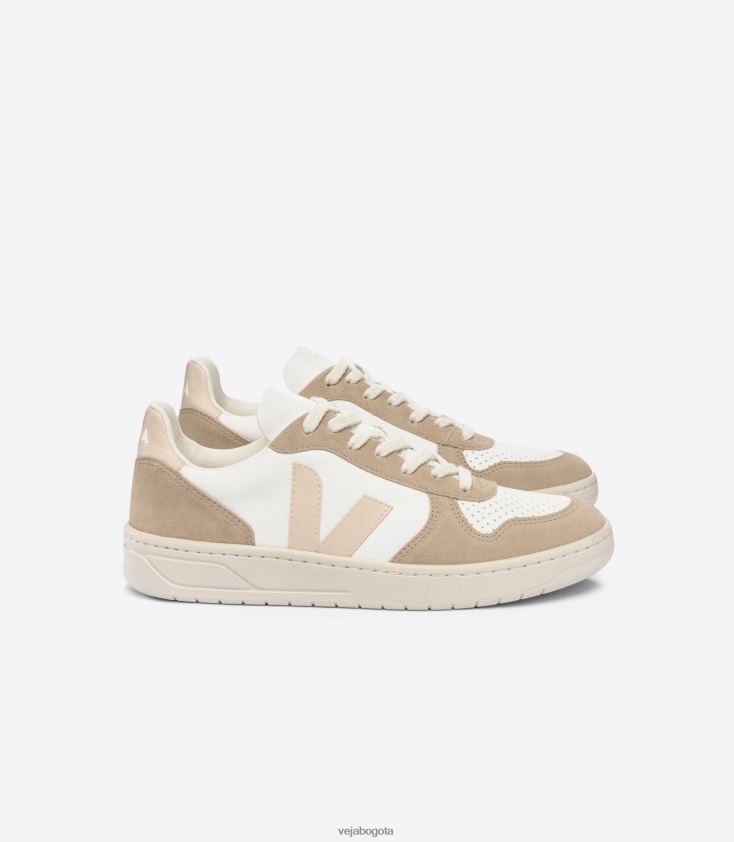 Veja Z6JRPR39v-10 cuero sin cromo blanco sable sahara