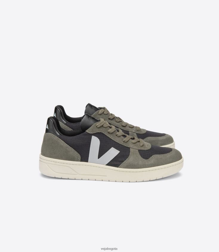Veja Z6JRPR63v-10 ripstop negro oxford gris barro