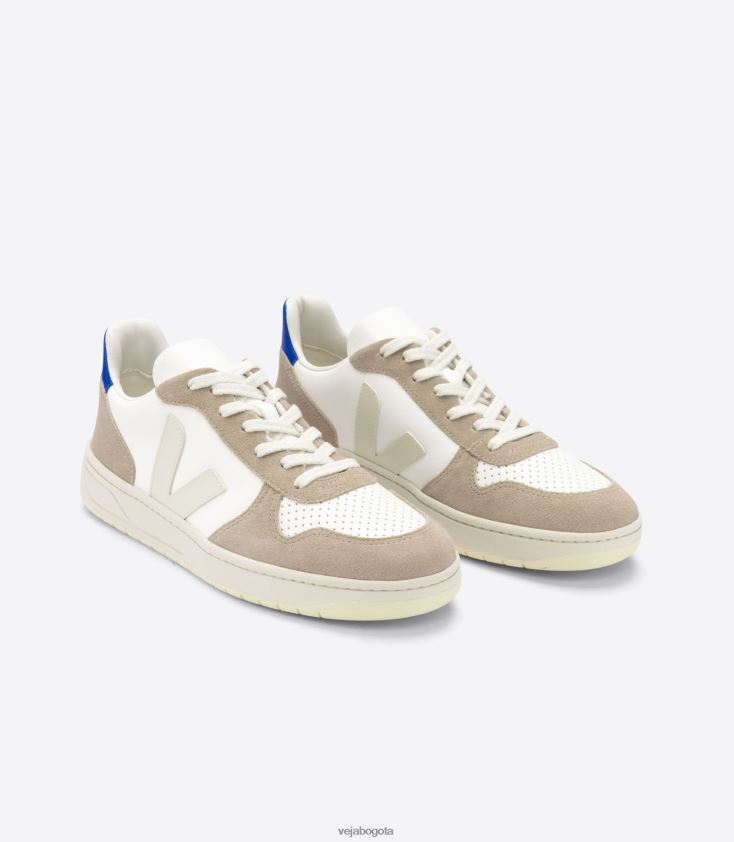 Veja Z6JRPR68v-10 cuero sin cromo blanco sahara paros