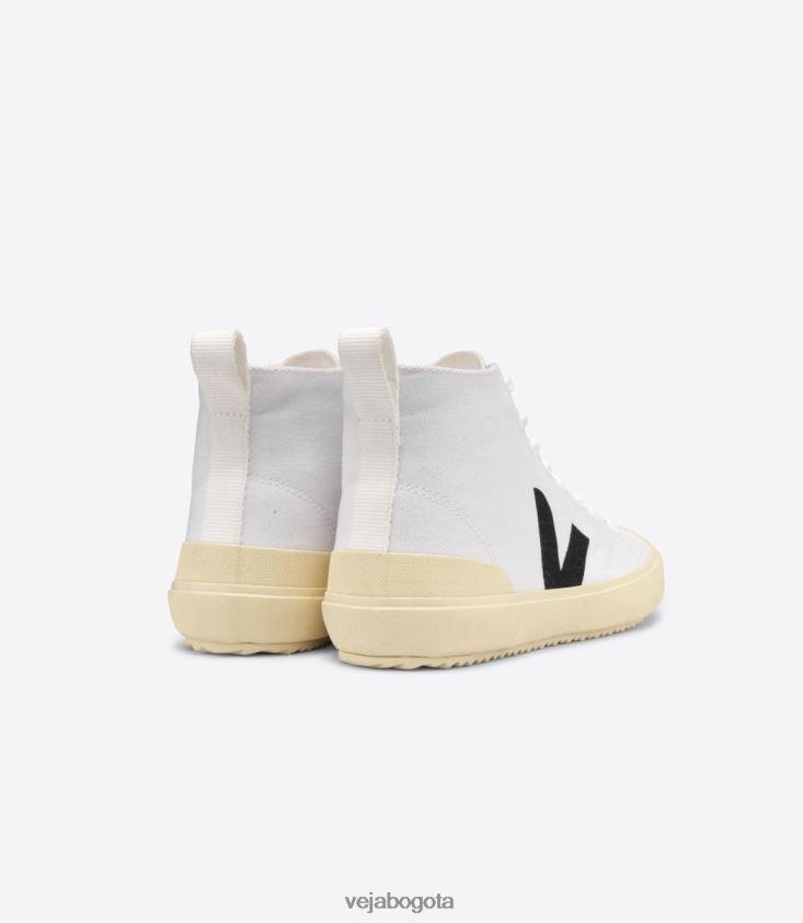 Veja Z6JRPR288nova ht lona blanco negro suela mantequilla