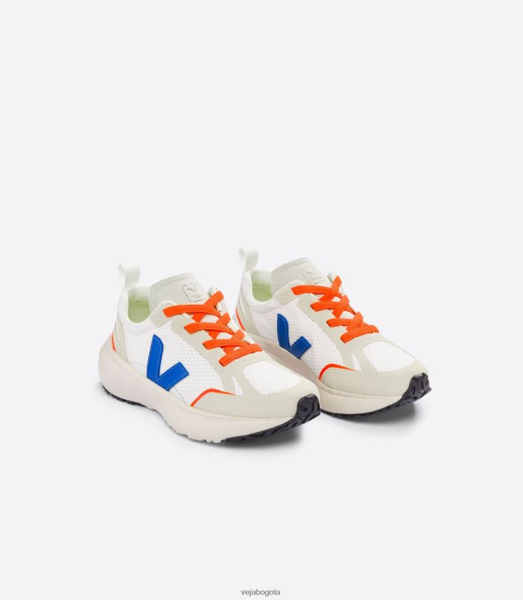 Veja Z6JRPR377cordones elásticos canario alveomesh blanco índigo
