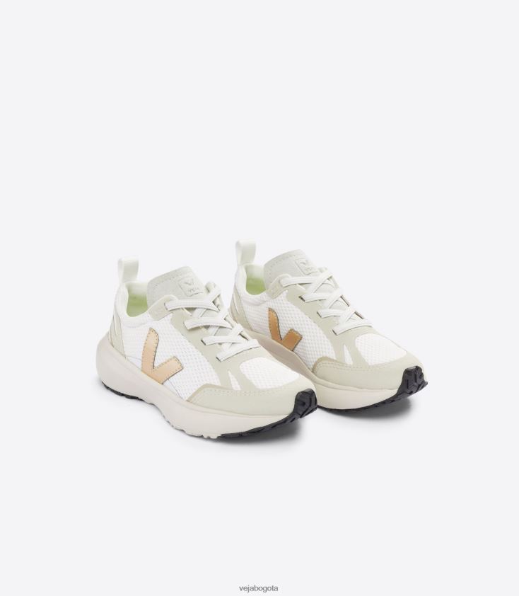 Veja Z6JRPR378cordones elásticos canario alveomesh blanco platinado