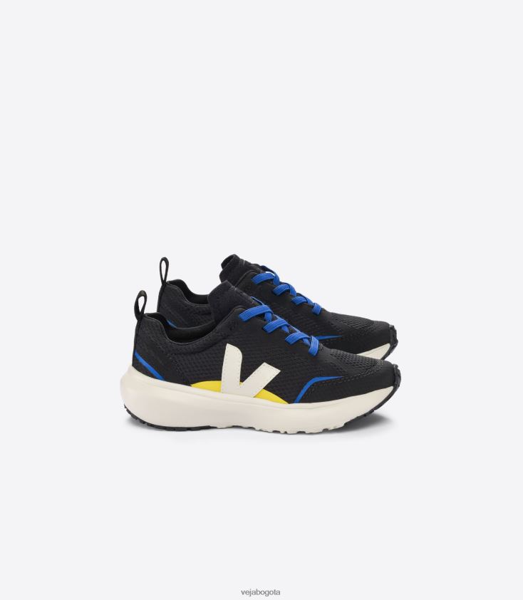 Veja Z6JRPR380cordones elásticos canario alveomesh negro pierre