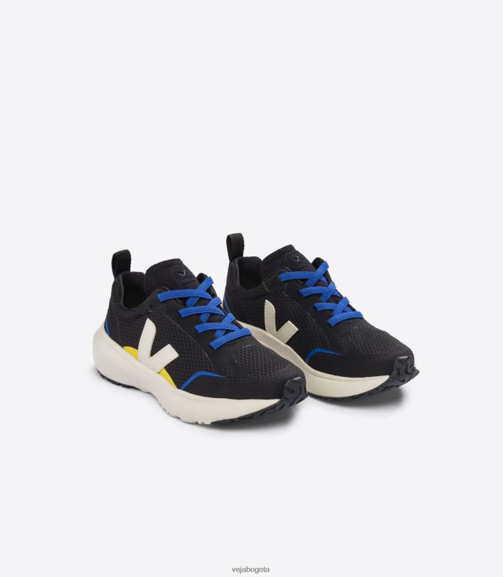 Veja Z6JRPR380cordones elásticos canario alveomesh negro pierre