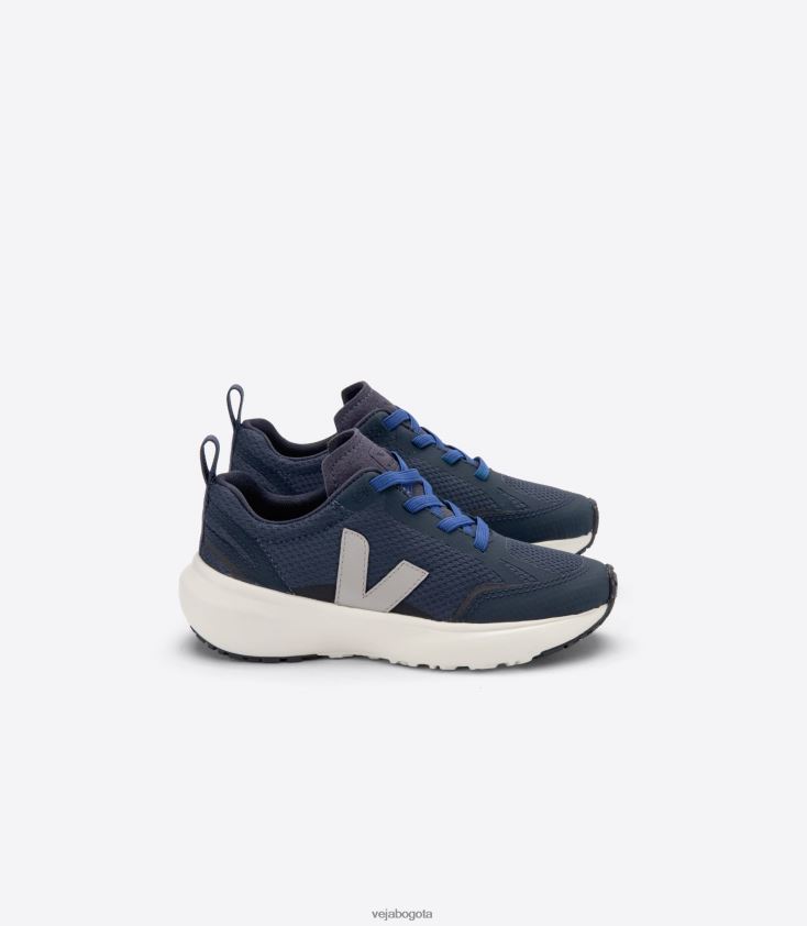 Veja Z6JRPR384cordones elásticos canario alveomesh nautico oxford gris