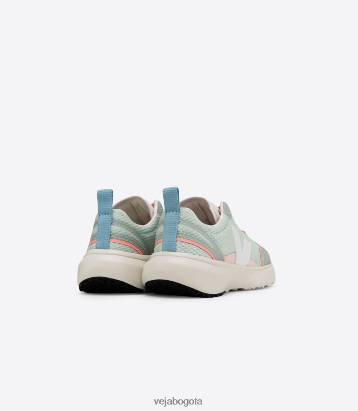 Veja Z6JRPR390cordones elásticos canario alveomesh matcha blanco
