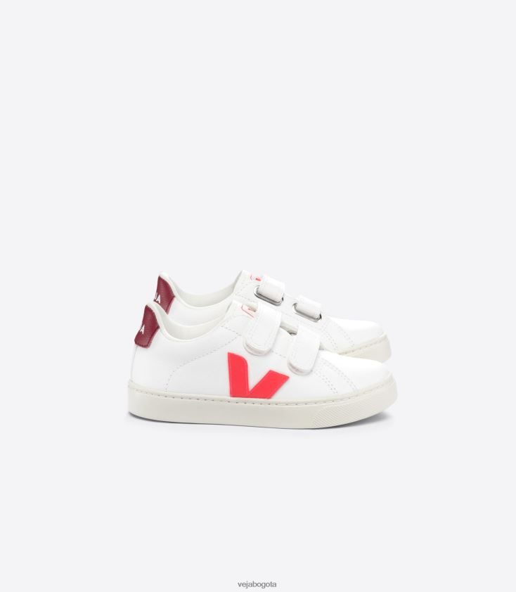 Veja Z6JRPR322esplar cuero sin cromo blanco rosa fluo marsala