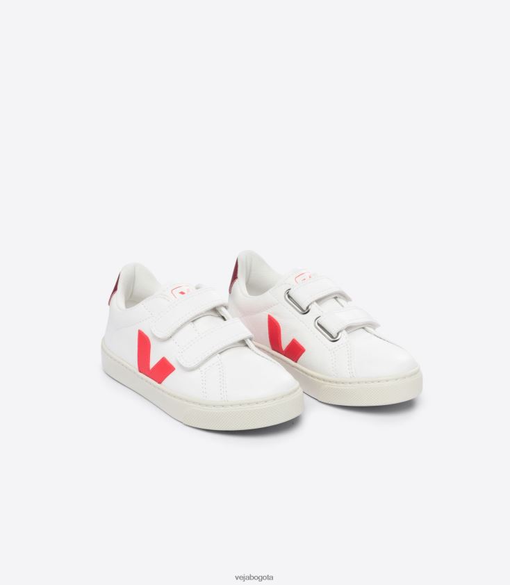 Veja Z6JRPR322esplar cuero sin cromo blanco rosa fluo marsala
