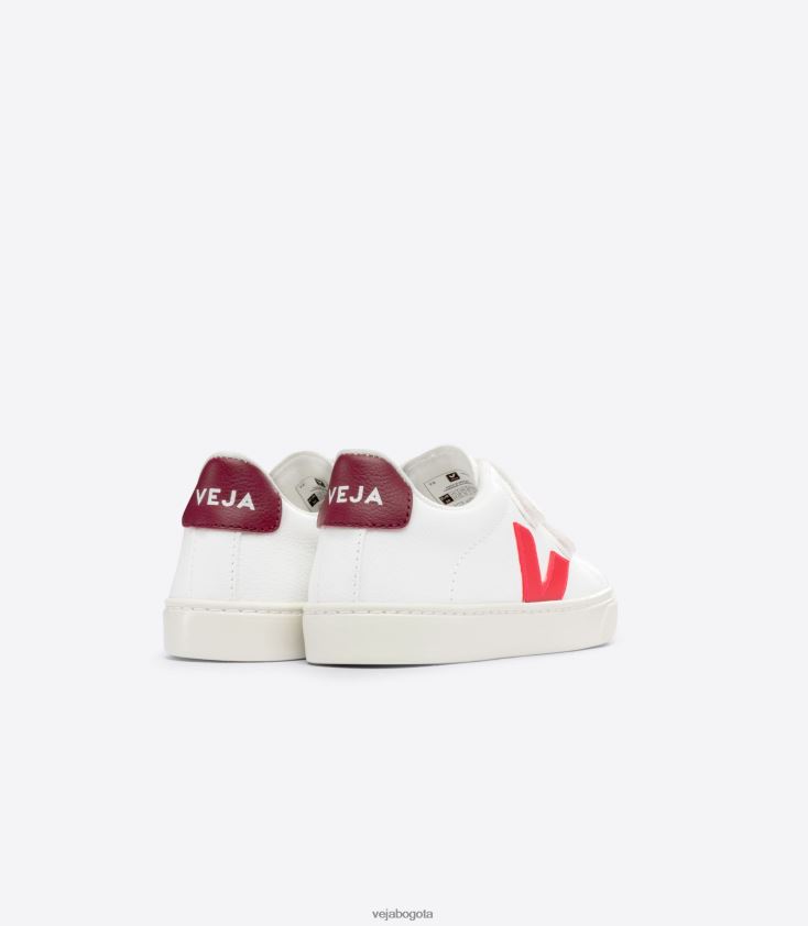 Veja Z6JRPR322esplar cuero sin cromo blanco rosa fluo marsala
