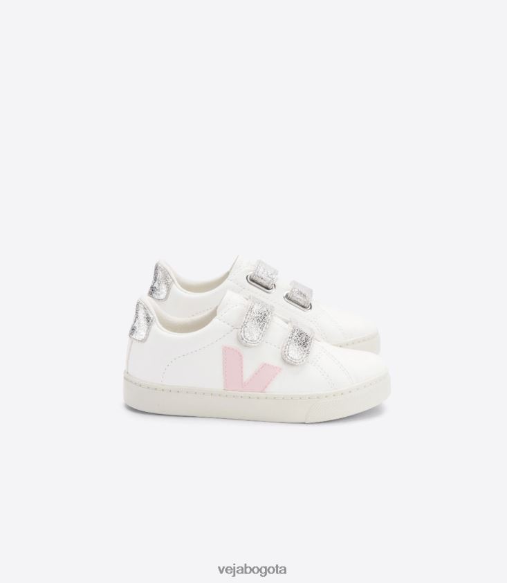 Veja Z6JRPR323esplar cuero sin cromo blanco petalo plata