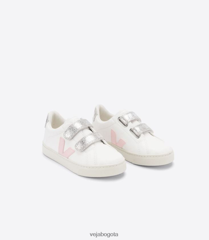 Veja Z6JRPR323esplar cuero sin cromo blanco petalo plata