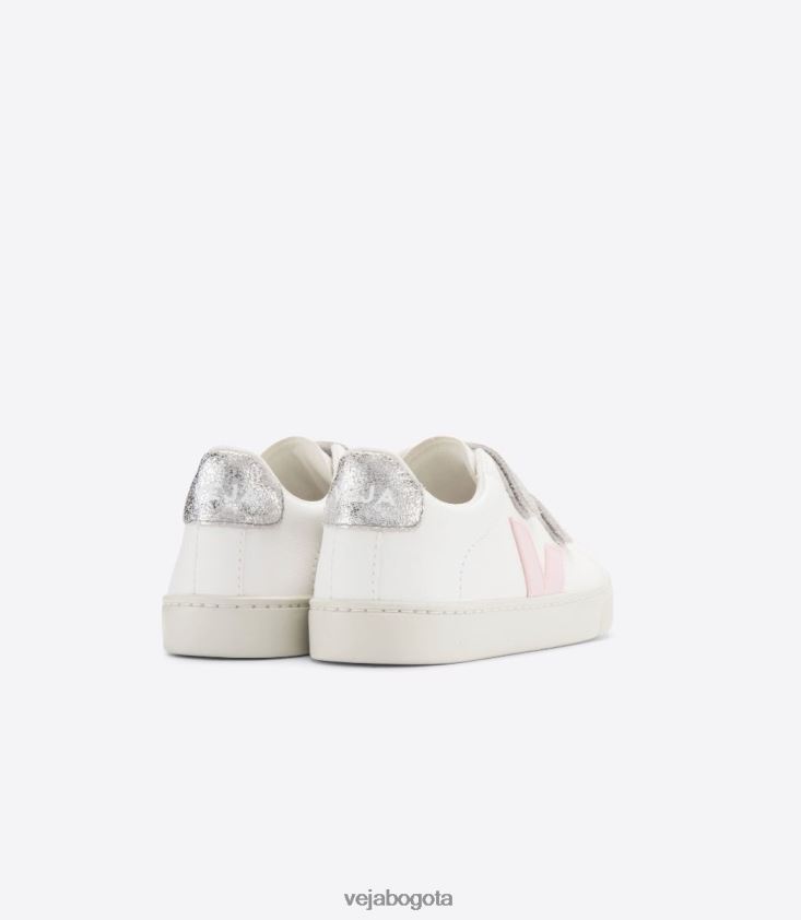 Veja Z6JRPR323esplar cuero sin cromo blanco petalo plata