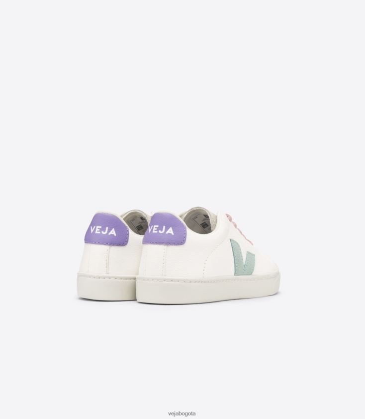 Veja Z6JRPR330Cordones esplar piel sin cromo blanco matcha lavande