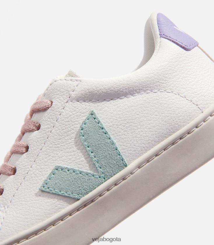 Veja Z6JRPR330Cordones esplar piel sin cromo blanco matcha lavande