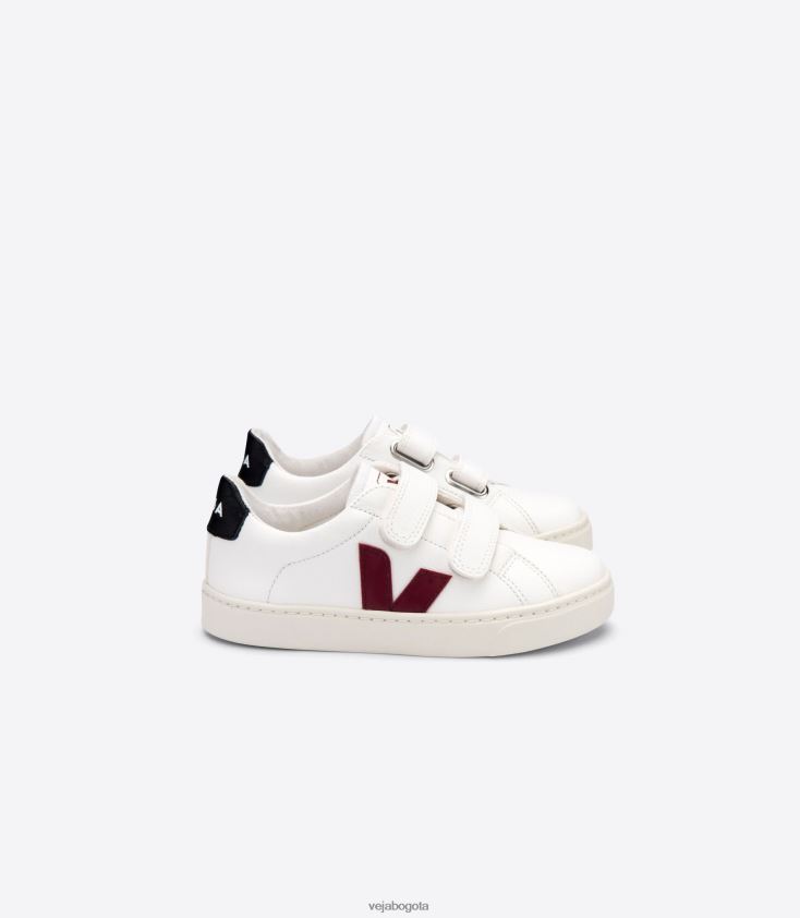 Veja Z6JRPR336esplar cuero sin cromo blanco negro marsala