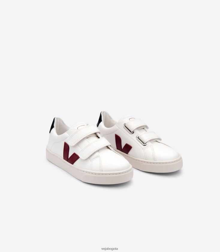 Veja Z6JRPR336esplar cuero sin cromo blanco negro marsala