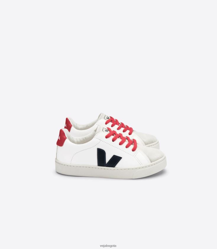 Veja Z6JRPR342Cordones esplar piel sin cromo blanco nautico pekin