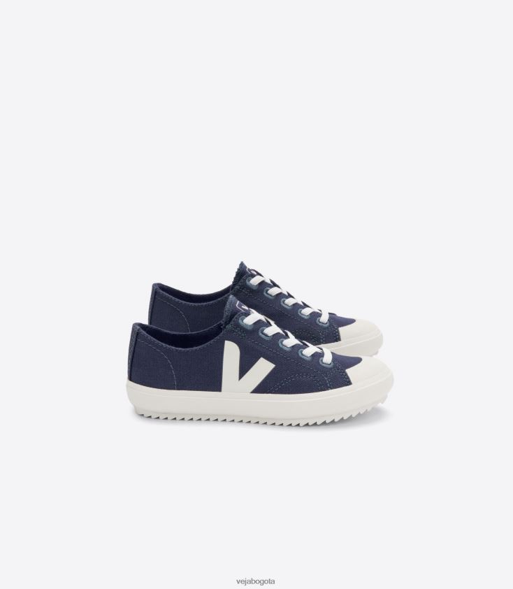 Veja Z6JRPR392flip cordones elásticos lona marine pierre