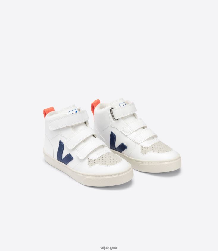 Veja Z6JRPR346v-10 mid cwl blanco naranja cobalto fluo