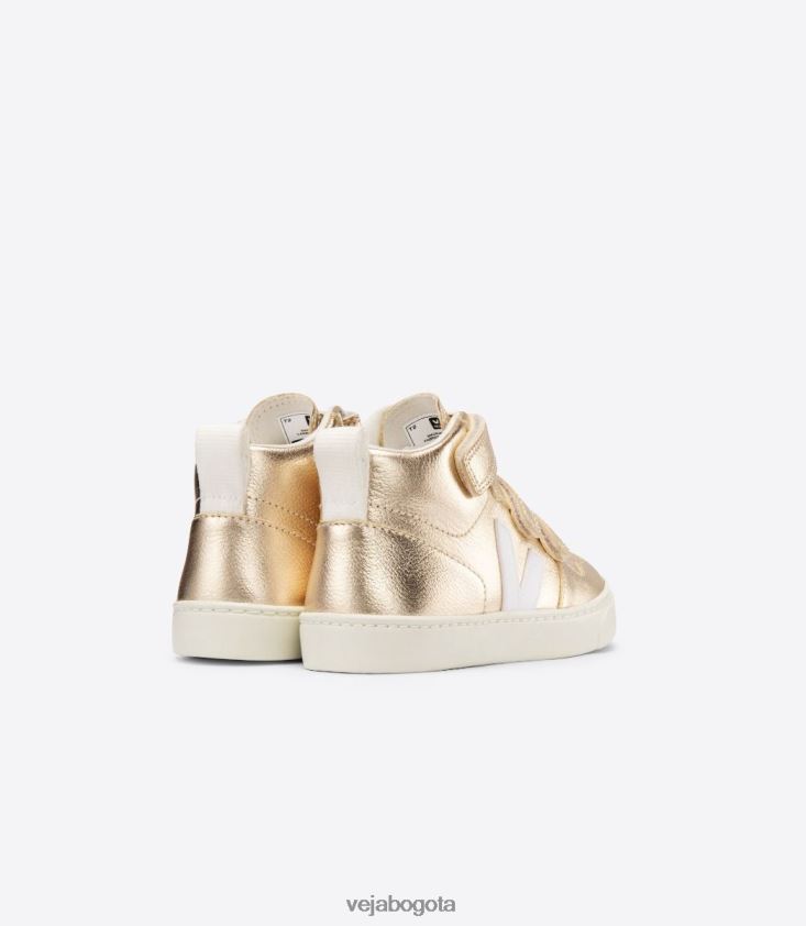 Veja Z6JRPR347v-10 mid cuero sin cromo blanco platino