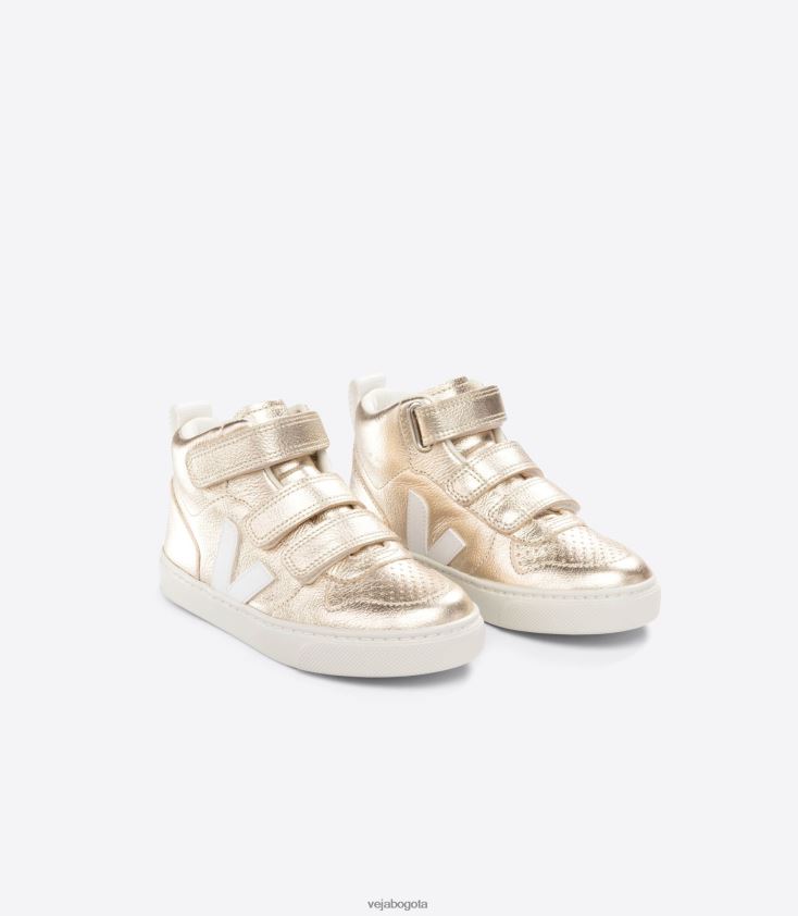 Veja Z6JRPR351v-10 mid cuero sin cromo blanco platino