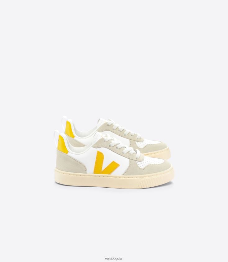 Veja Z6JRPR358v-10 cuero sin cromo blanco ouro almendra