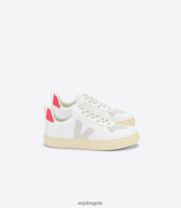 Veja Z6JRPR367v-10 cordones cwl blanco pierre rose fluo