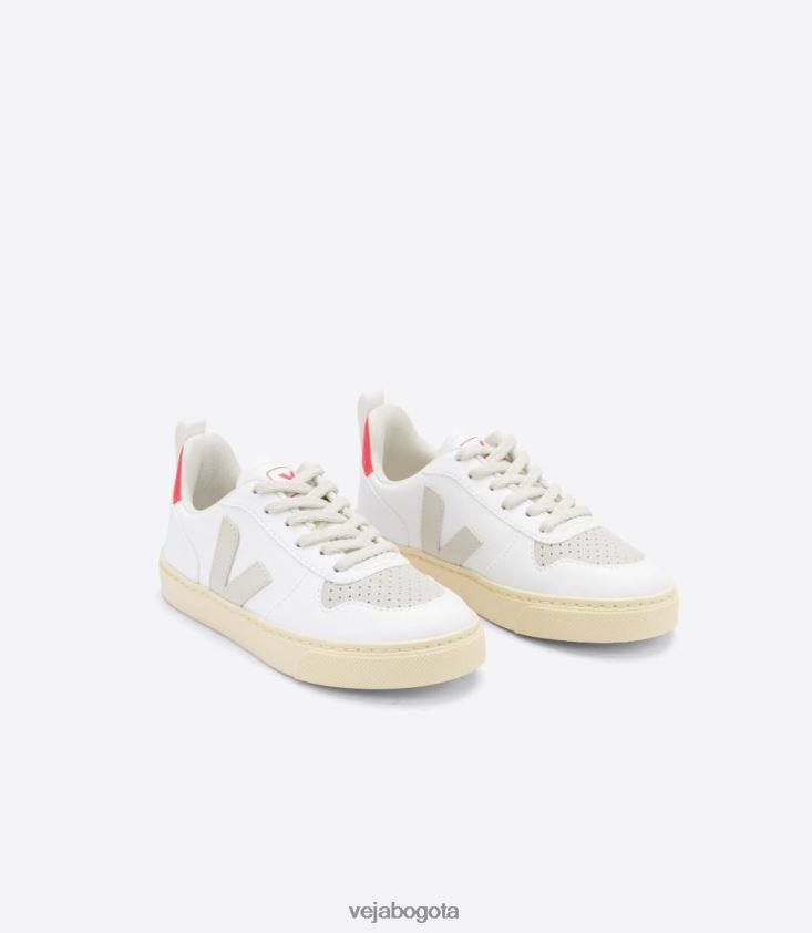 Veja Z6JRPR367v-10 cordones cwl blanco pierre rose fluo