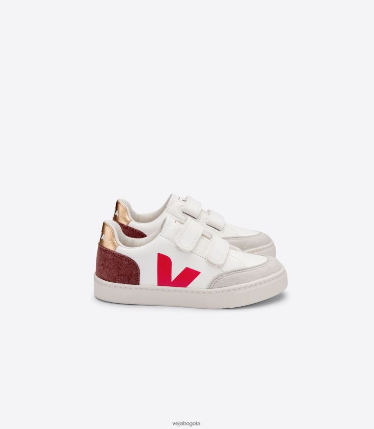 Veja Z6JRPR305v-12 cuero sin cromo blanco multico pétalo seco
