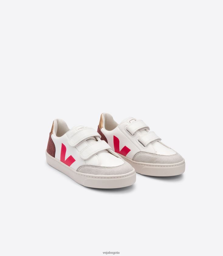 Veja Z6JRPR305v-12 cuero sin cromo blanco multico pétalo seco