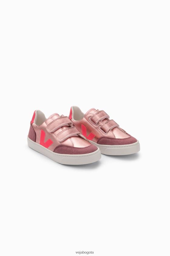 Veja Z6JRPR306v-12 cuero sin cromo nácar rosa fluo